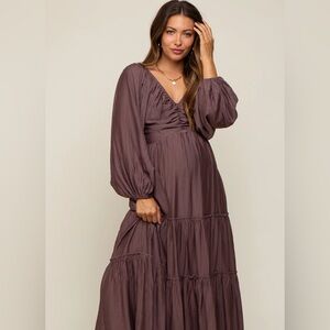 Pinkblush Women's Maxi Dress in Brown
